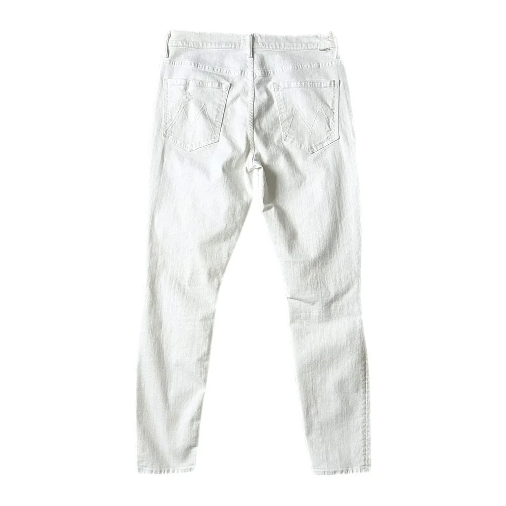 Mother The Stunner Ankle High Rise Skinny Jeans in Stayin Cool White Size 32 - Picture 4 of 11